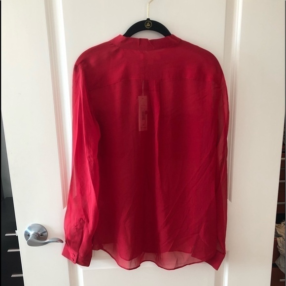 Erin Fetherston Silk Red Blouse Size S NWT - Picture 8 of 13